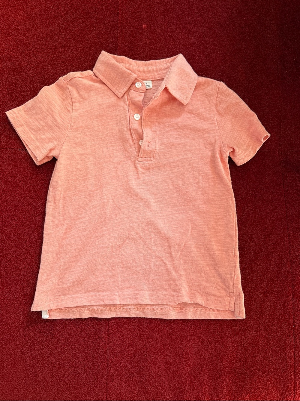 Janie and Jack Peach Polo Shirt 3T 100% Cotton